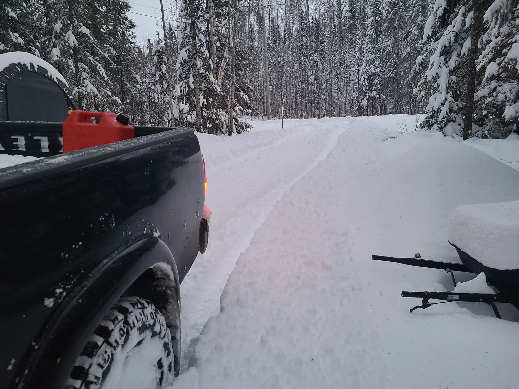 Snowmobile group at James Bay